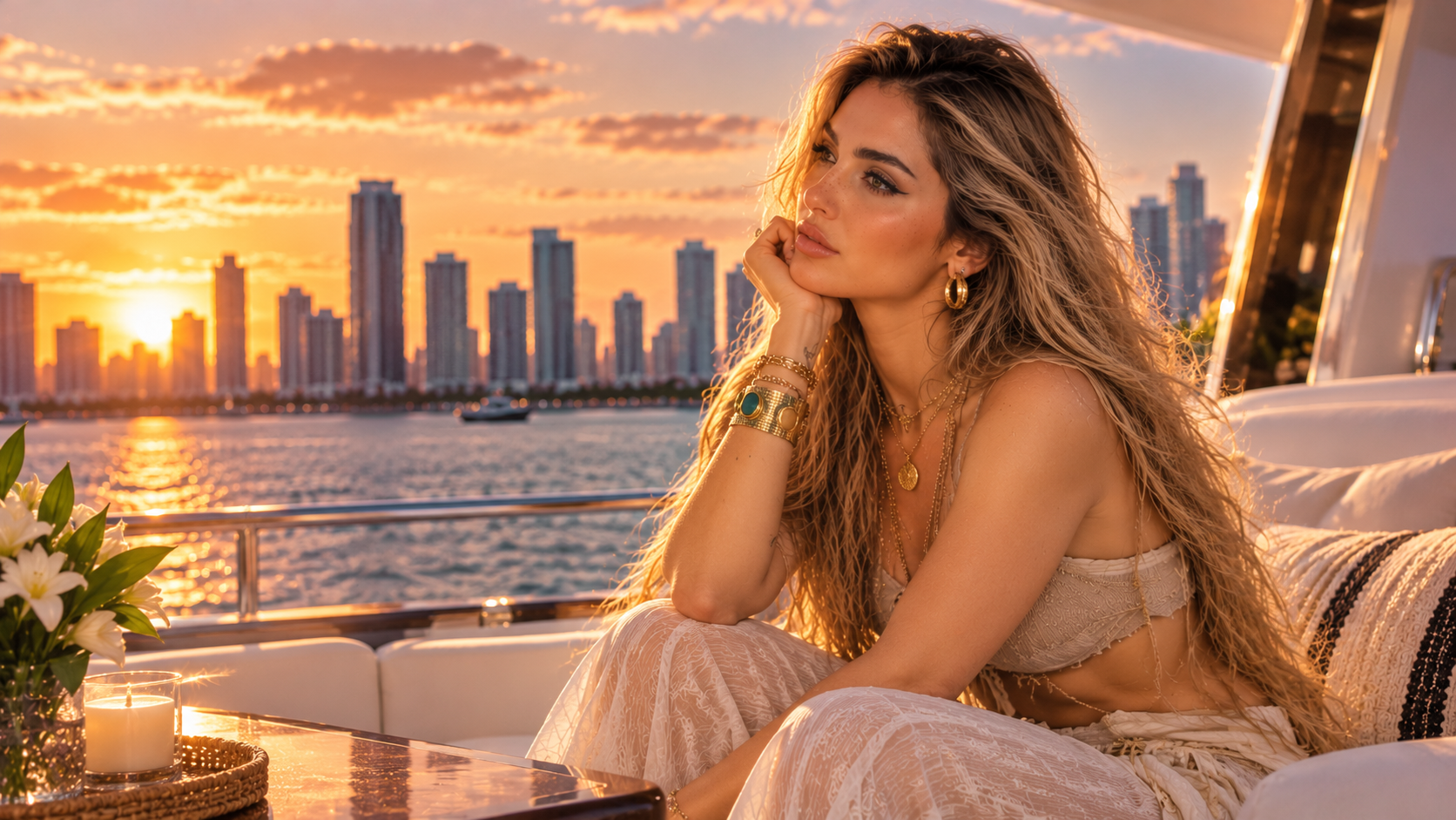 Representación artística de OREL en Miami al atardecer